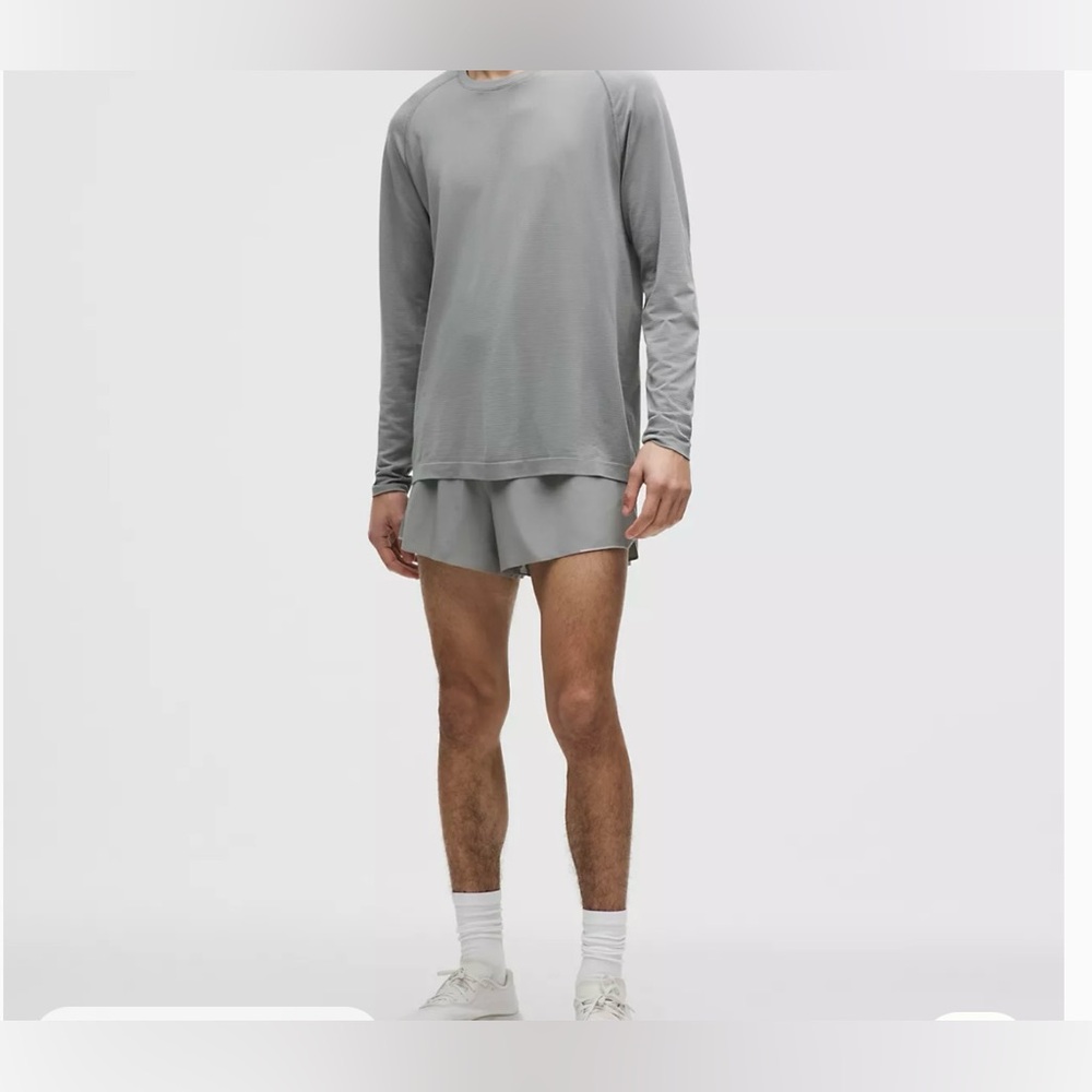 lululemon athletica Men's Light Gray Athletic Shorts size medium